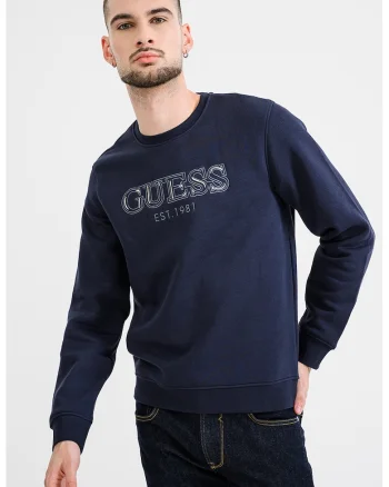 Bluza de trening cu logo brodat, Bleumarin