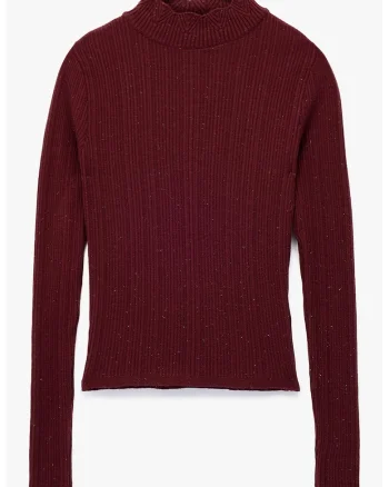 Pulover uni slim fit, Visiniu