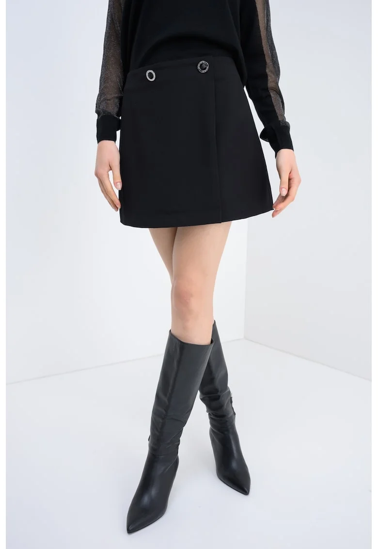 Fusta mini petrecuta, Negru
