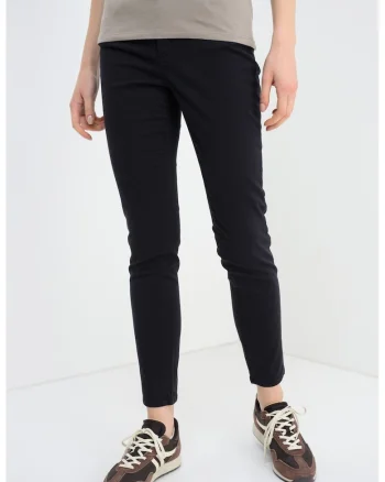 Blugi super skinny cu talie medie, Negru