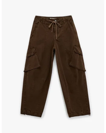 Pantaloni cargo relaxed fit, Maro inchis