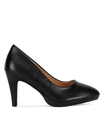 Pantofi dama,  WSS21575-01, toc gros, negru,