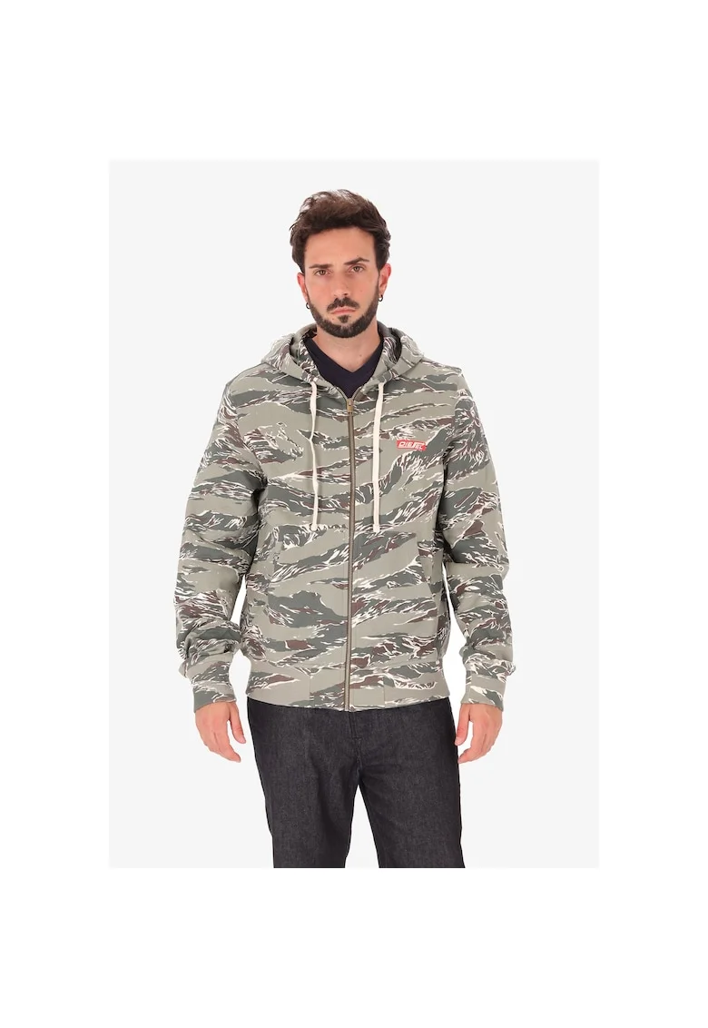 Hanorac cu model si snur, Verde