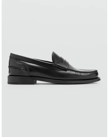 Pantofi loafer de piele, Negru