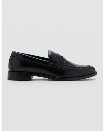 Pantofi loafer de piele ecologica, Negru
