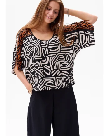 Bluza lejera cu maneca medie Portines