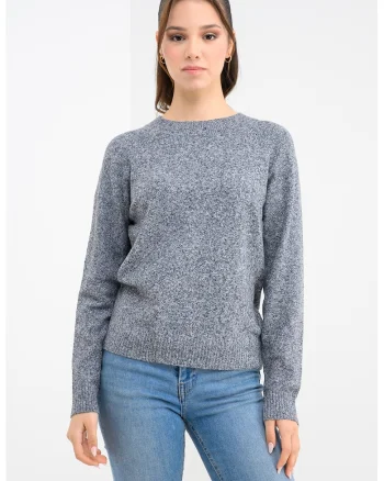 Pulover cu maneci raglan Doffy, Gri melange