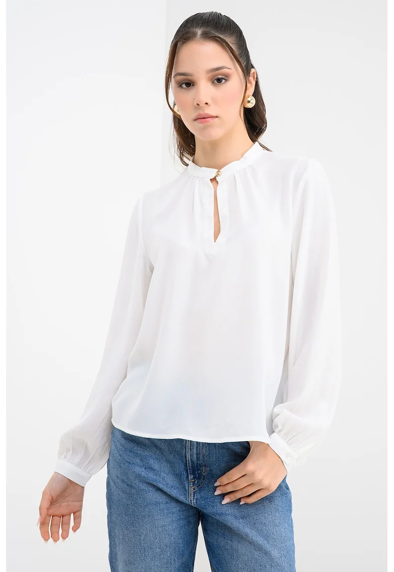 Bluza lejera uni, Alb