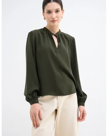 Bluza lejera uni, Verde inchis