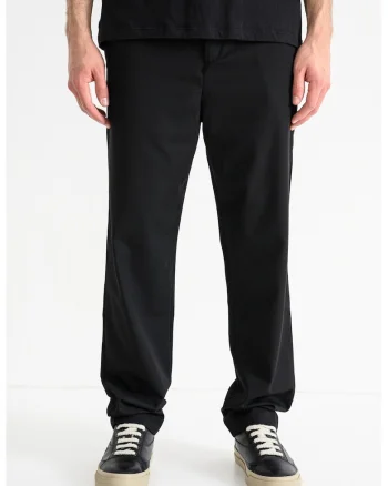 Pantaloni uni din amestec de lana, Negru