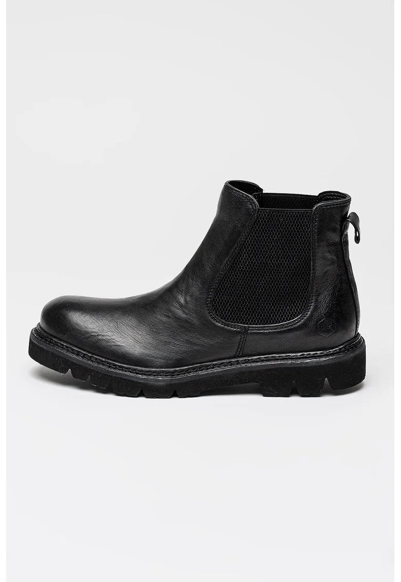 Ghete Chealsea de piele Mastro, Negru