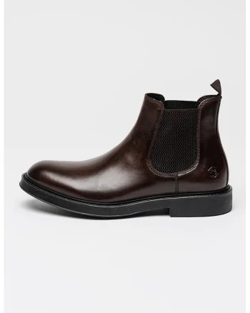 Ghete Chelsea de piele Lenard, Maro cognac