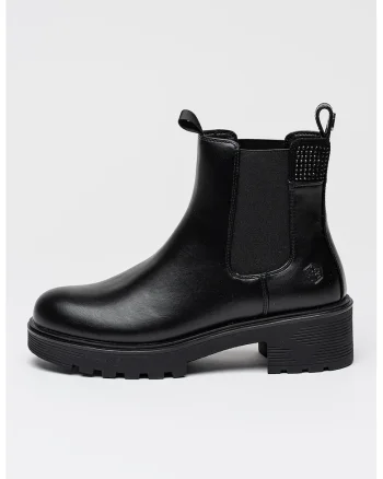 Ghete Chelsea de piele ecologica Ramone, Negru
