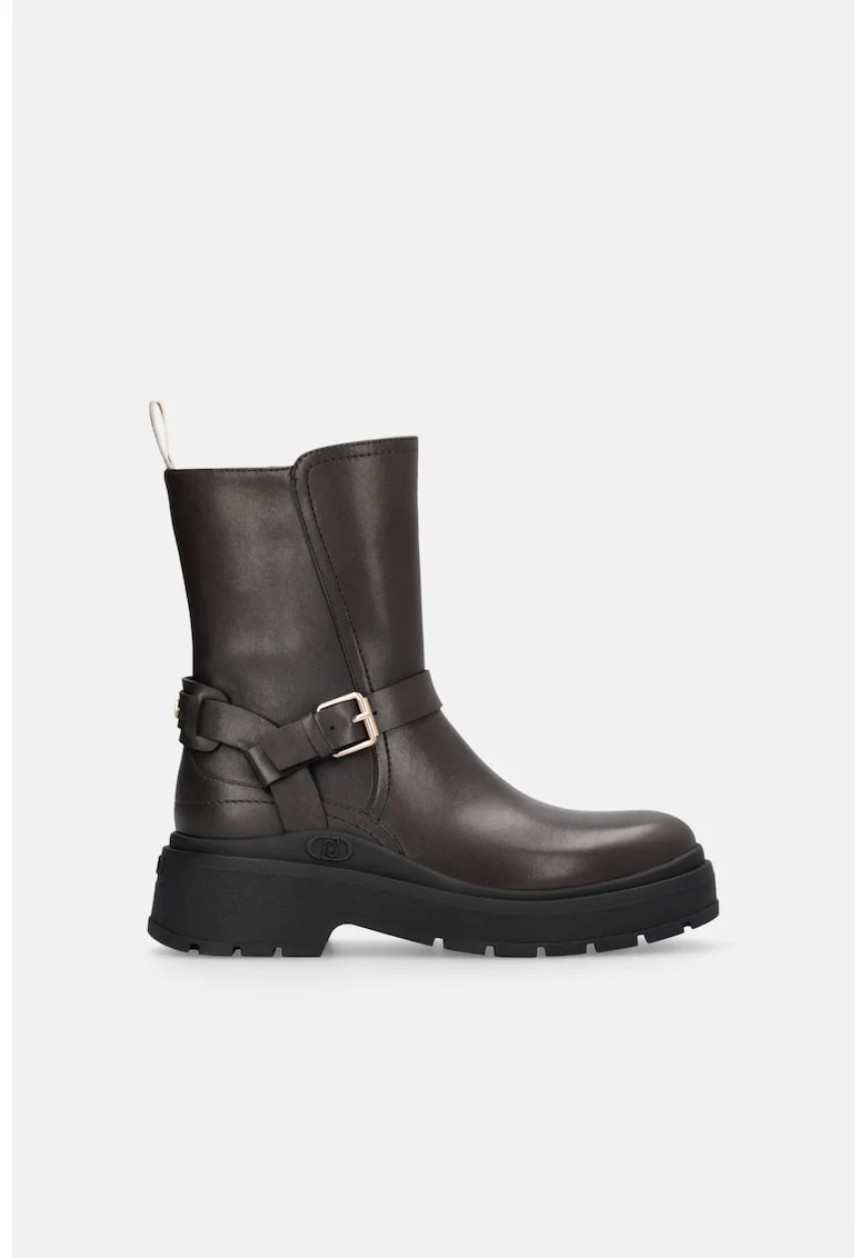 Ghete biker de piele, Maro inchis