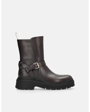 Ghete biker de piele, Maro inchis