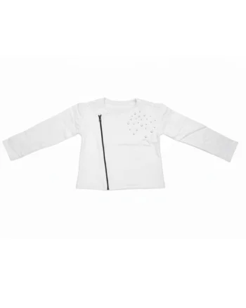 Bluza cu fermoar asimetric,