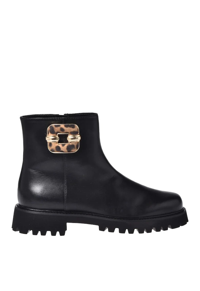 Ghete din piele, Negru/Maro