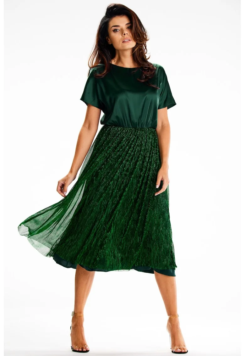 Midi Rochie Elegant, Evazat A627