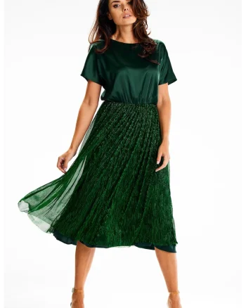 Midi Rochie Elegant, Evazat A627
