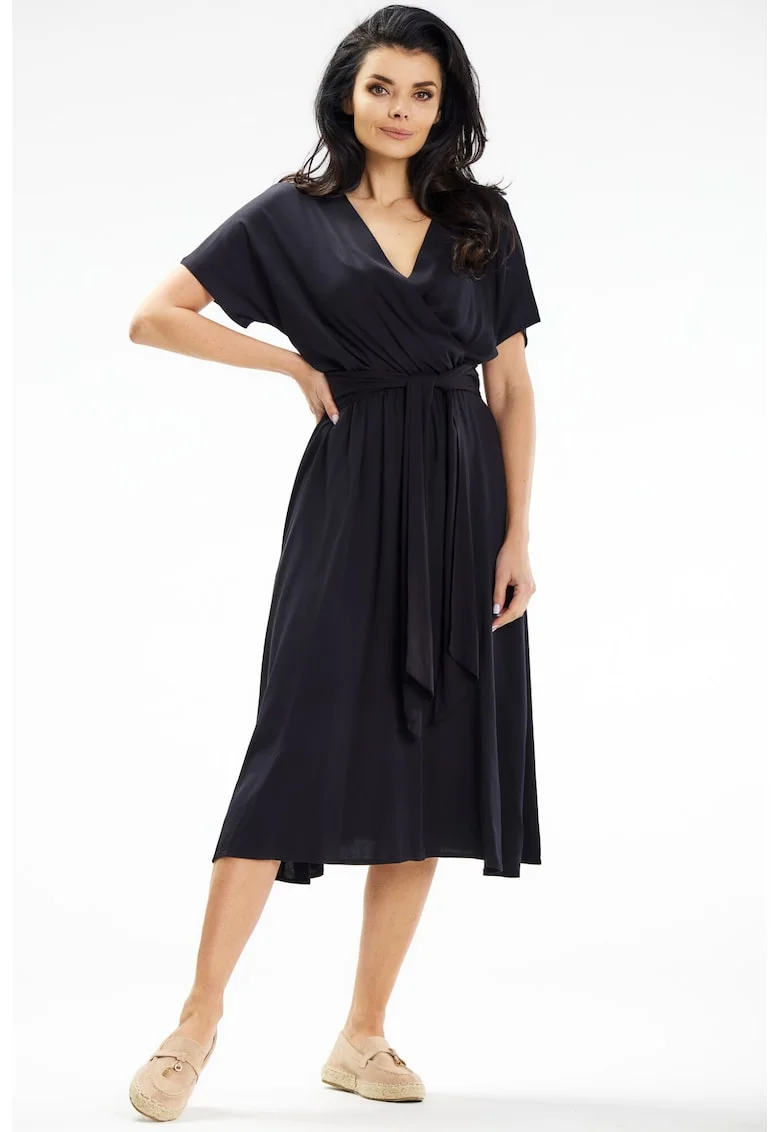 Midi Rochie Maneca scurta Lejer A642