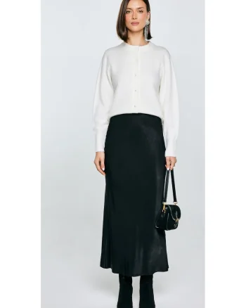 Fusta midi satinata