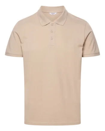Tricou polo Mile, Bej