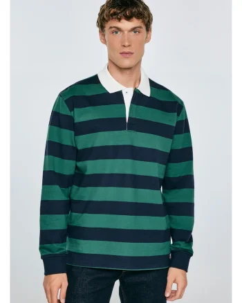 Bluza polo cu model in dungi Miker 403