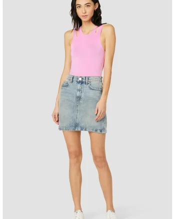 Fusta mini din denim, Albastru
