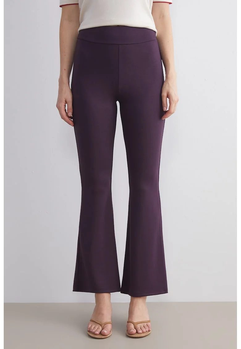 Colanti uni cu talie inalta, Violet tyrian