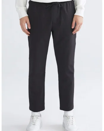 Pantaloni crop cu talie ajustabila, Albastru ultramarin