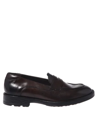 Pantofi loafer flatform, Maro inchis