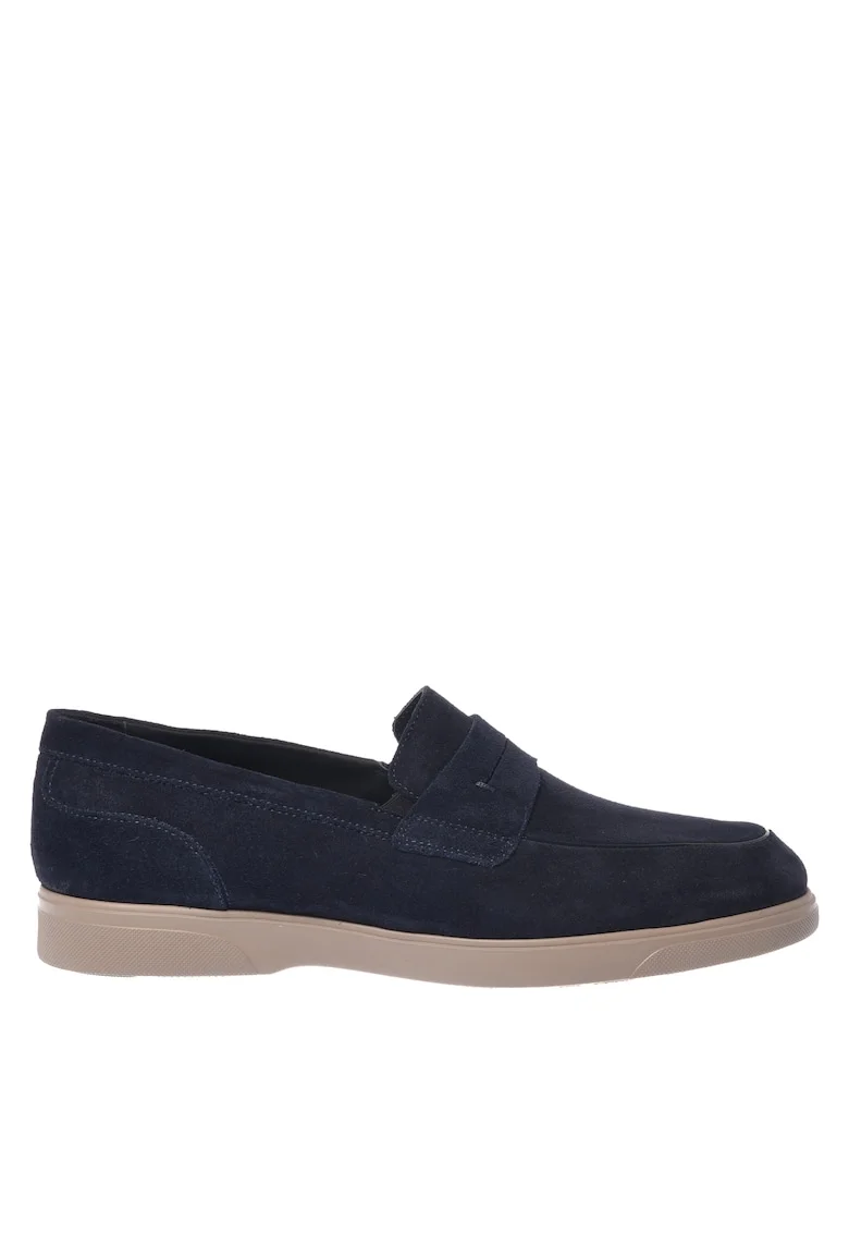 Pantofi loafer din piele intoarsa, Albastru