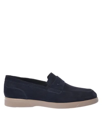 Pantofi loafer din piele intoarsa, Albastru