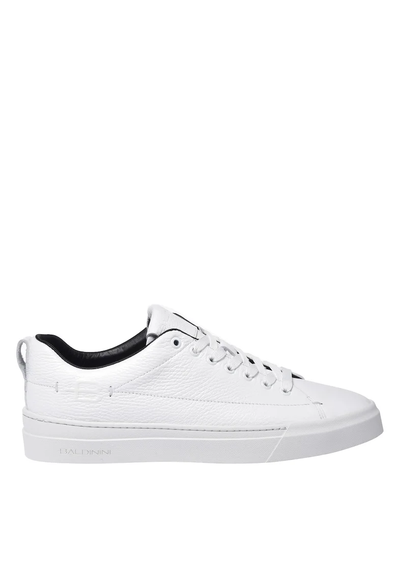 Pantofi sport low-cut din piele, Alb