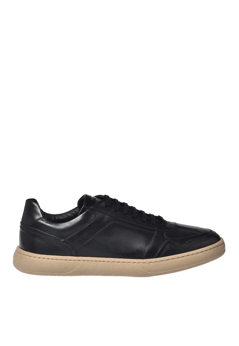 Pantofi sport low-cut de piele, Negru