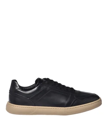 Pantofi sport low-cut de piele, Negru