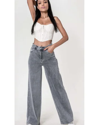 Blugi dama wide leg  gri YY300-7 M10 17008, Gri
