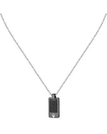 Colier  JM424AVD75, Argintiu, Negru