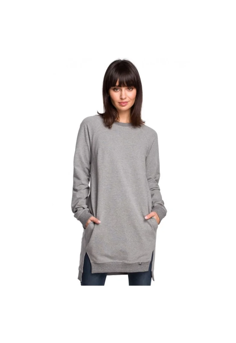 Bluza dama,  B101, Bumbac, 2XL, Gri