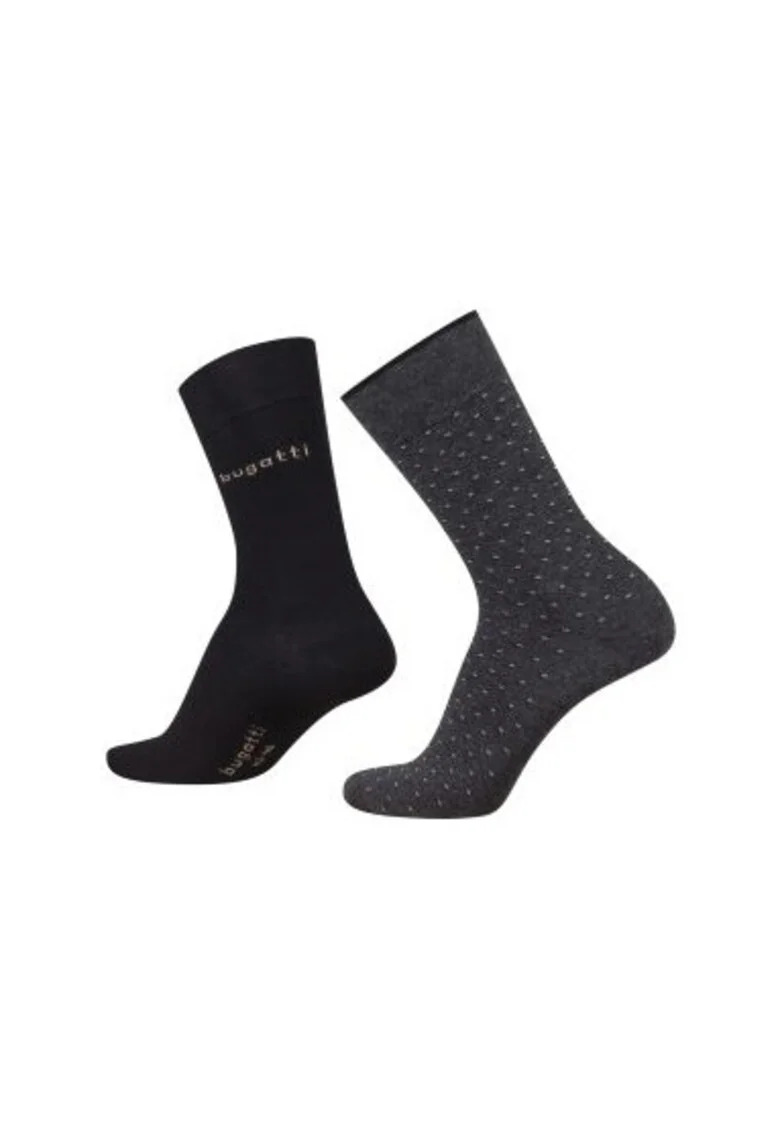Set 2 perechi sosete, barbati,  bumbac, Negru | gri