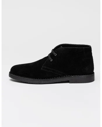 Cizme chukka de piele intoarsa Beat 3.0, Negru