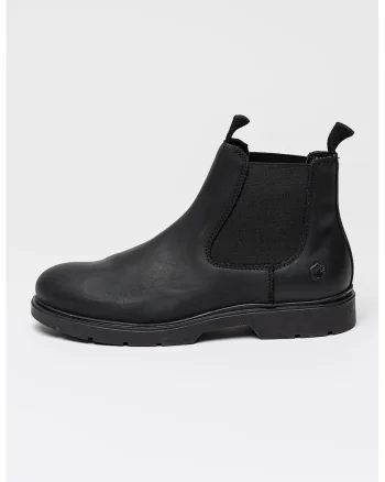 Ghete Chelsea de piele Charlie, Negru