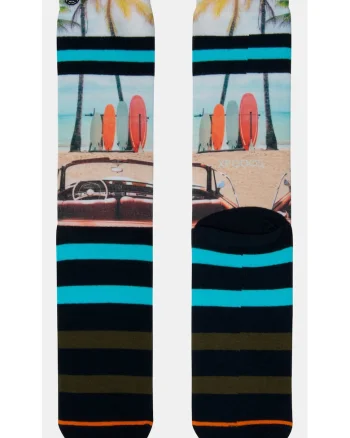 Sosete lungi cu imprimeu tropical,