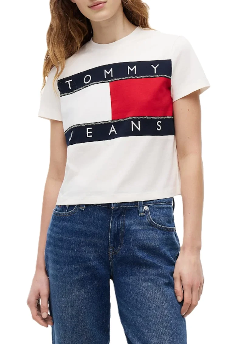 Tricou dama,  Bumbac, Alb, S INTL,