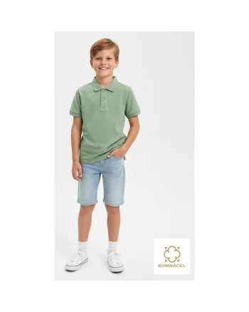 Tricou polo din bumbac pentru baieti, Verde