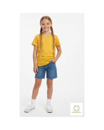 Tricou uniton din bumbac pentru fete din bumbac uniton, Galben