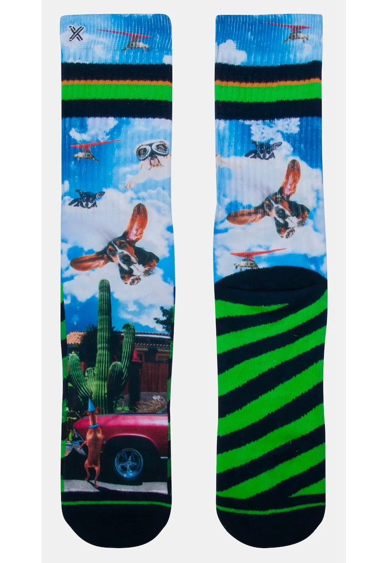 Sosete lungi cu model grafic