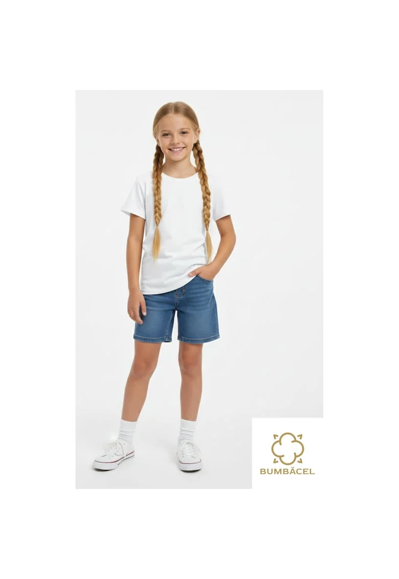 Tricou uniton din bumbac pentru fete din bumbac uniton, Alb