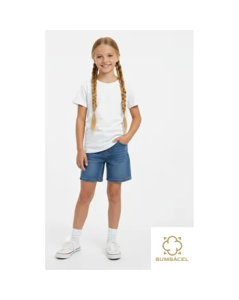 Tricou uniton din bumbac pentru fete din bumbac uniton, Alb