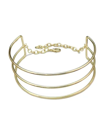 Colier choker, auriu, in 3 straturi, Gina C10,